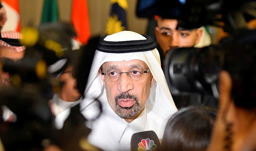 Saudi Energy Minister Khalid Al-Falih was in St. Petersburg where a forum dubbed the “Russian Davos.” will take place. (File/Reuters)