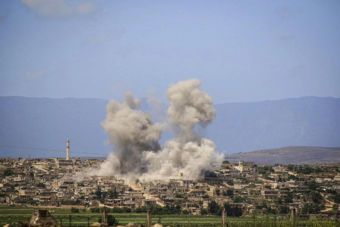 Targeting civilians is a well-established pattern that worked for President Bashar Assad's forces seeking to recapture Aleppo and other strategic rebel territories during the 8-year war. (File/AP)