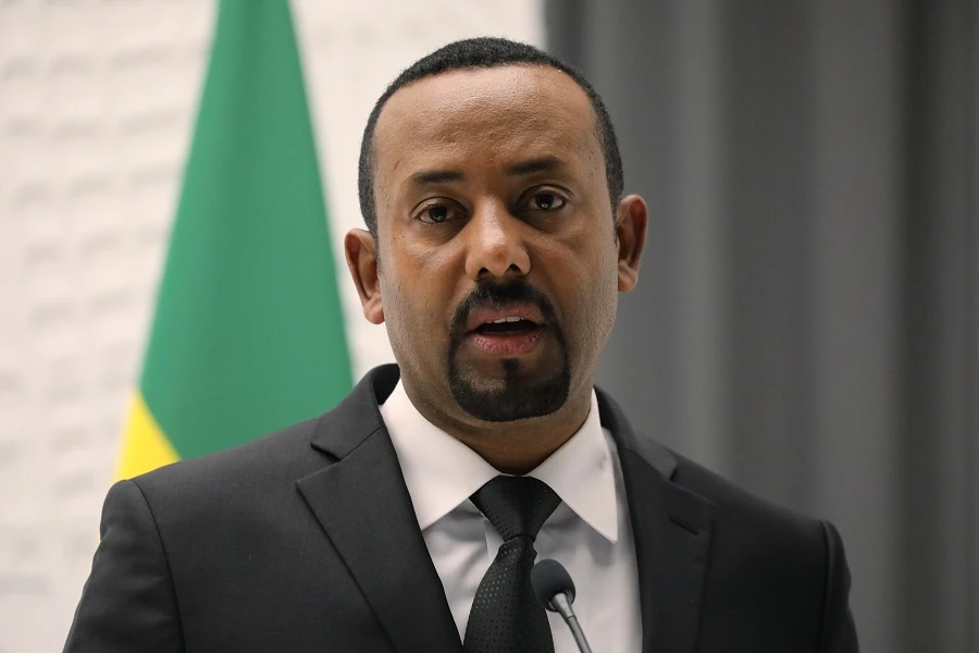 Ethiopian Prime Minister Abiy Ahmed is in Khartoum amid ongoing domestic dispute. (File/AFP)