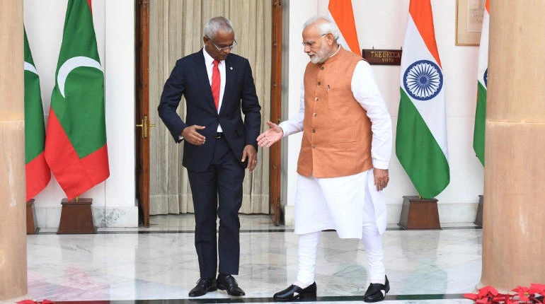 Indian Prime Minister Narendra Modi has arrived in the Maldives for his first official overseas trip since being re-elected. (AFP)