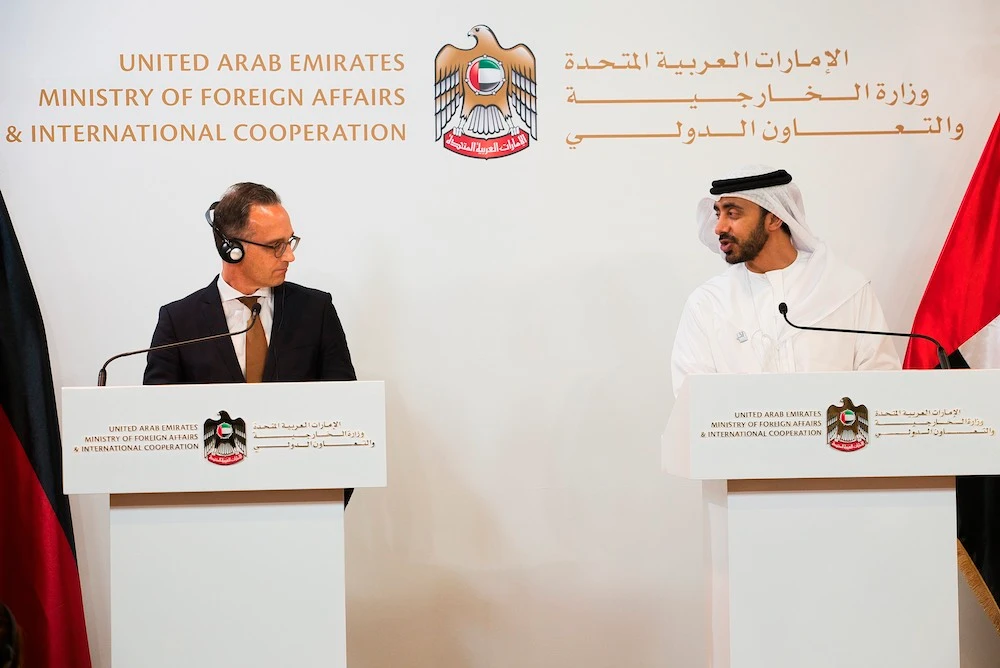 The UAE foreign minister Sheikh Abdullah bin Zayed said on Sunday that the recent Fujairah incident was an "attack on the UAE and safety of navigation of other countries" during a joint press conference held with German foreign minister Heiko Maas. (AP)