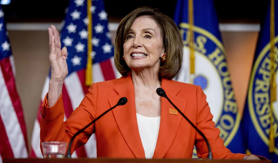 In this June 5, 2019, photo, US House Speaker Nancy Pelosi speaks at the Capitol in Washington. (AP Photo/Andrew Harnik)