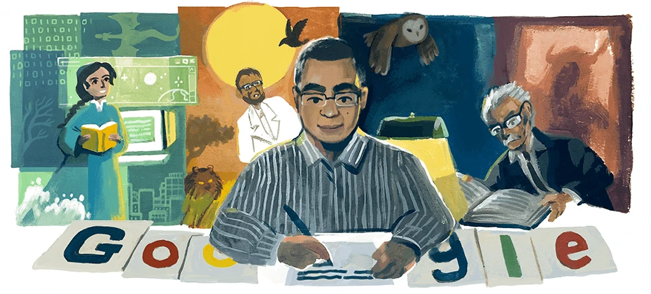 The Google Doodle also featured iconic characters from Tawfik’s books, including Refaat Ismael. (Google)