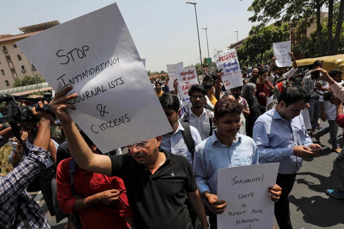 He was detained by plainclothes police last week after a tweet about a woman claiming to be in love with Uttar Pradesh’s chief minister. (File/Reuters)