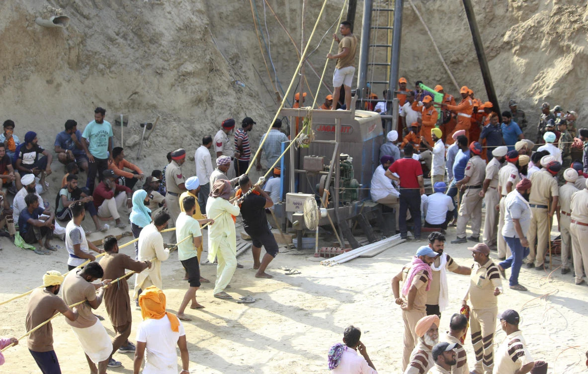 The boy fell into the well last Thursday and state authorities dug a parallel well to save the boy. (AP)