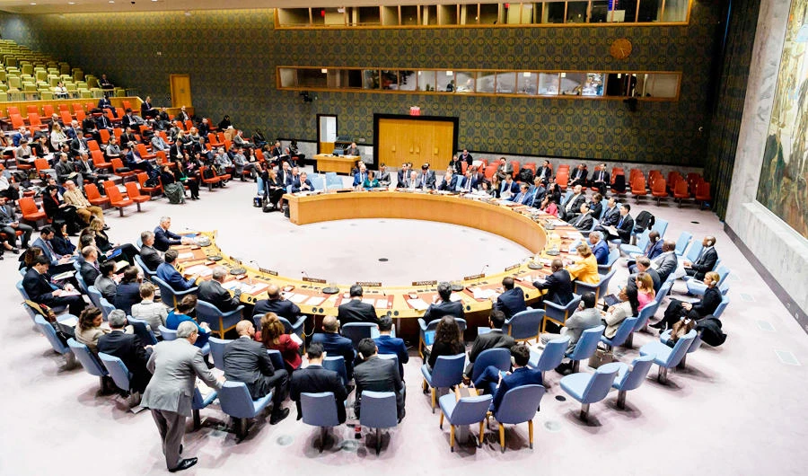 The United Nations Security Council meeting. (AFP)