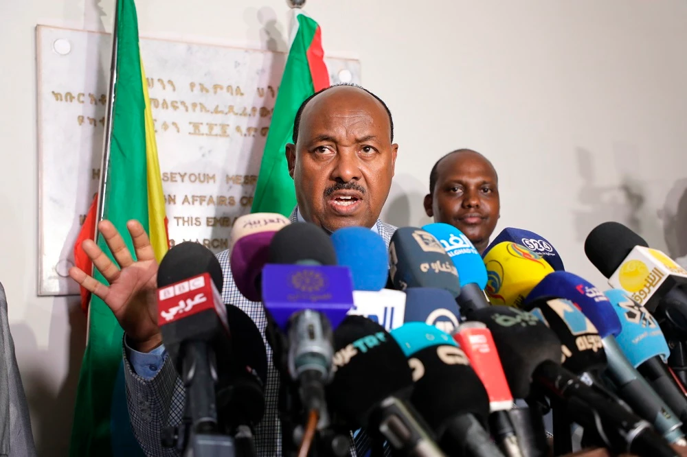 Mahmoud Drir, an envoy of Ethiopian Prime Minister Abiy Ahmed, has been mediating between the two sides since Ahmed visited Khartoum last week. (AP)