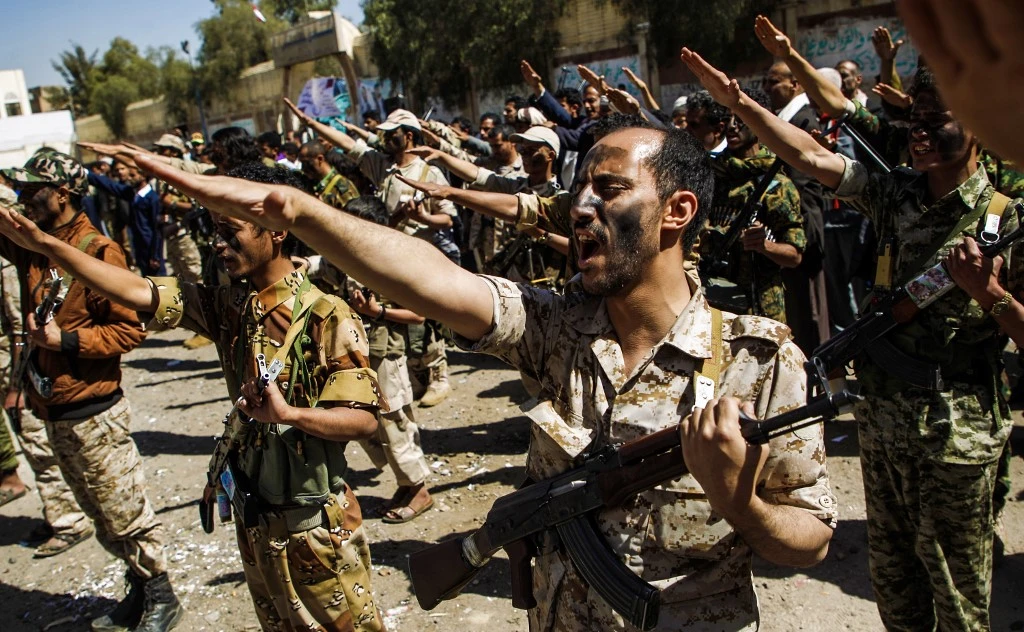 The Arab coalition destroyed Houthi weapons stores and factories in Yemen on Thursday. (File/AFP)