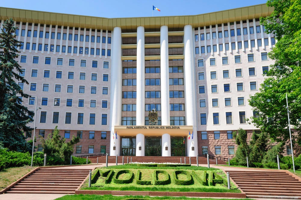 A view of the Moldovan Parliament building in Chisinau, Moldova. (Shutterstock)