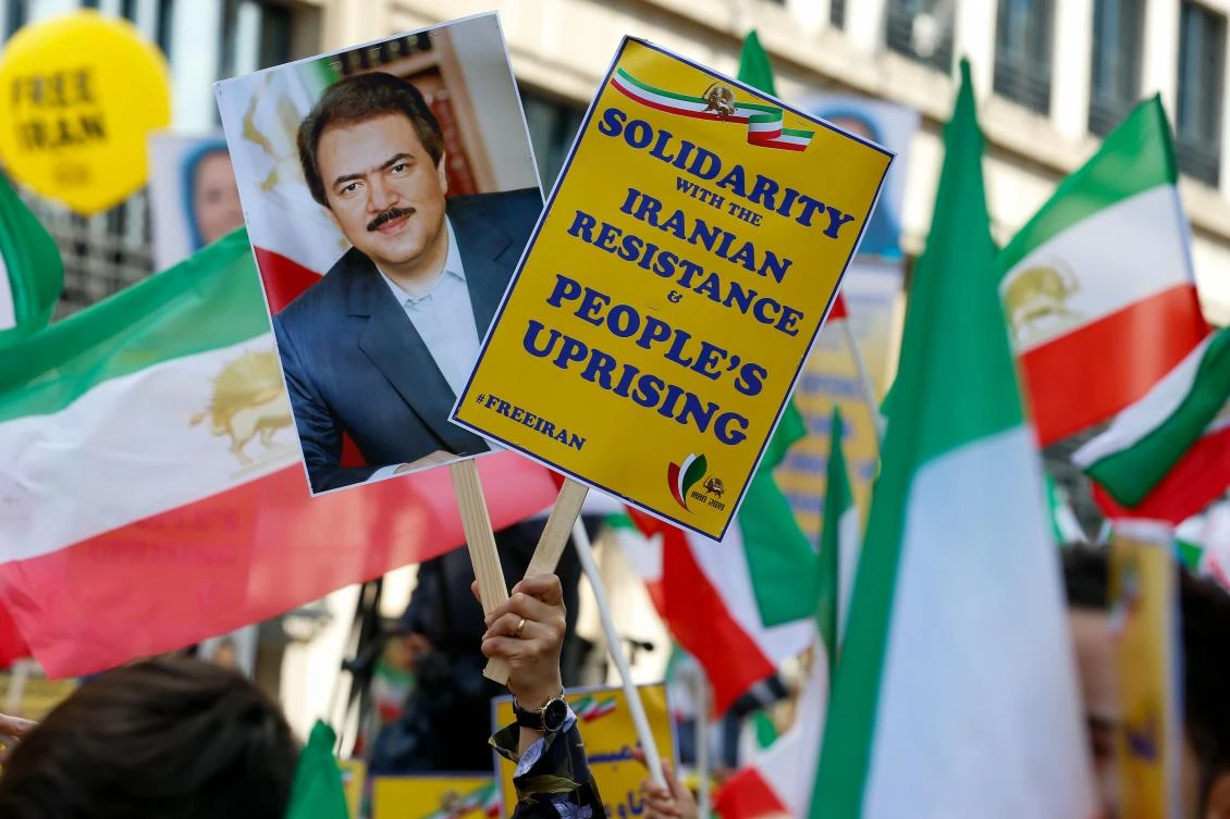 Iranian opposition groups protest in Brussels