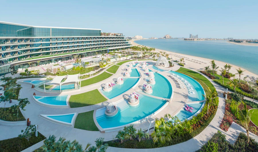 The newly opened W Dubai — The Palm is a design dream, where traditional is juxtaposed with modern, organic meets manmade and order challenges chaos.