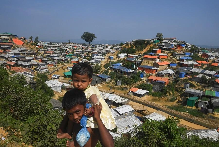 The majority of Myanmar’s Rohingya were driven into Bangladesh by a 2017 army crackdown, but around 400,000 remain inside conflict-battered Rakhine. (File/AFP)