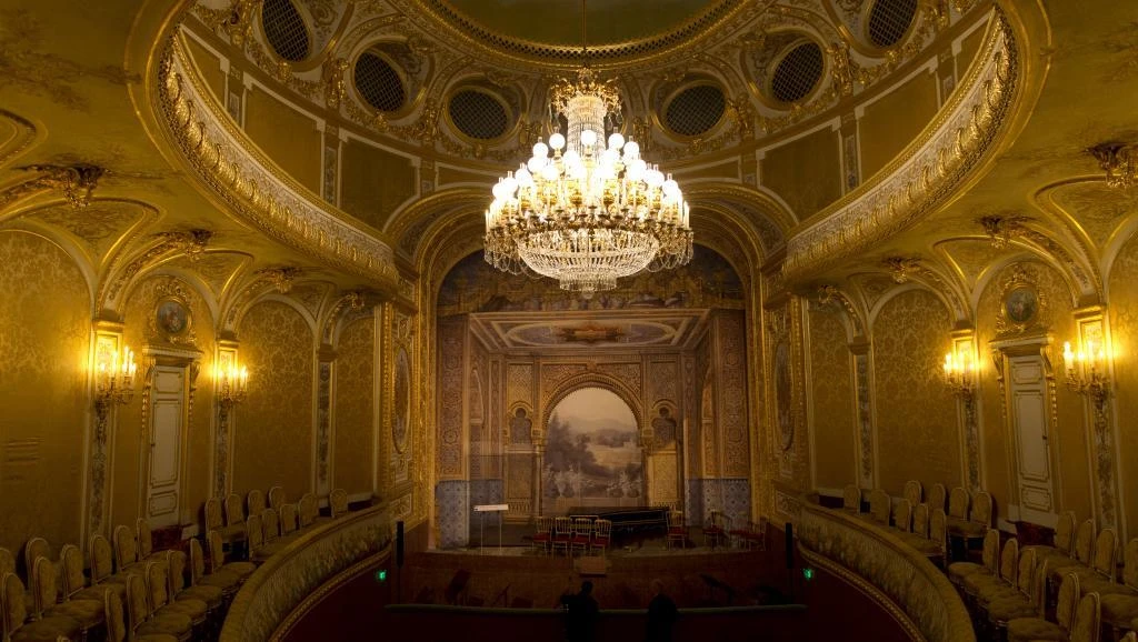 The Napoleon III theater at Fontainebleau Palace south of Paris was built between 1853 and 1856 under the reign of the nephew of emperor Napoleon I. (AFP)