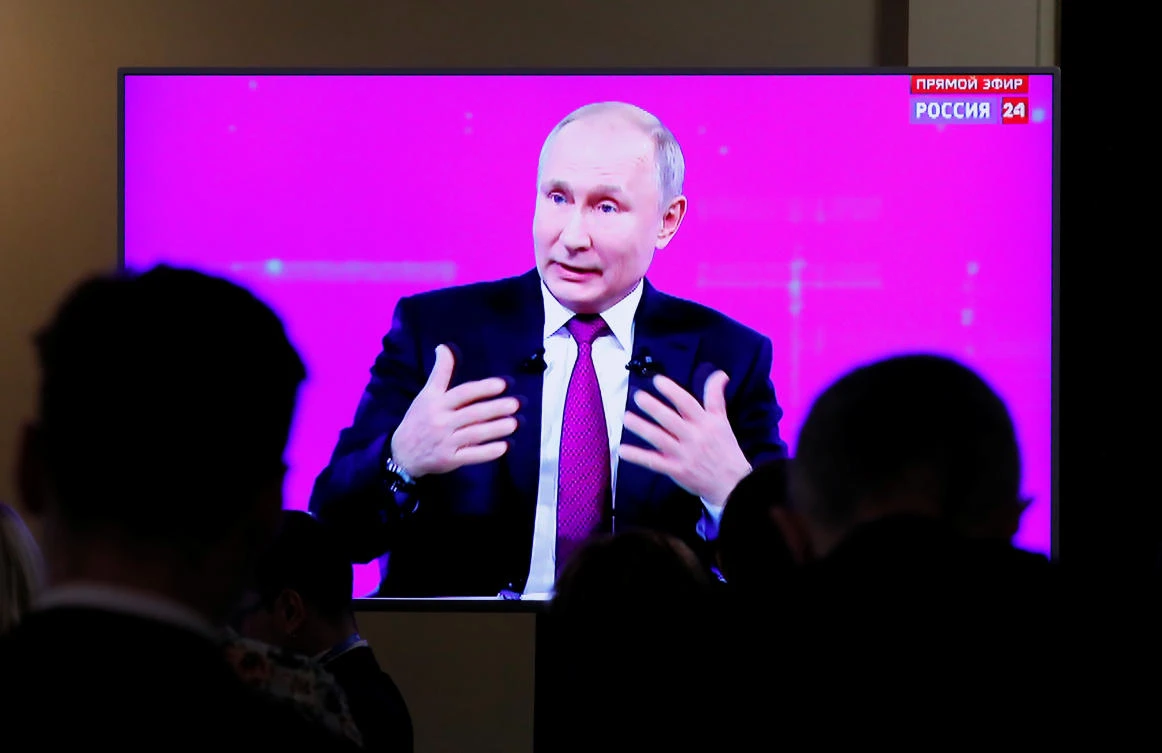 Russian President Vladimir Putin said on Thursday that US moves against technology giant Huawei aimed to weaken China during an annual televised phone-in show. (Reuters0