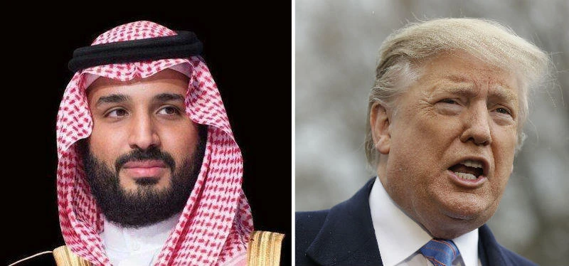 Saudi Crown Prince Mohammed bin Salman spoke with US President Donald Trump on Friday to about Middle East stability and the oil market. (SPA/AFP)