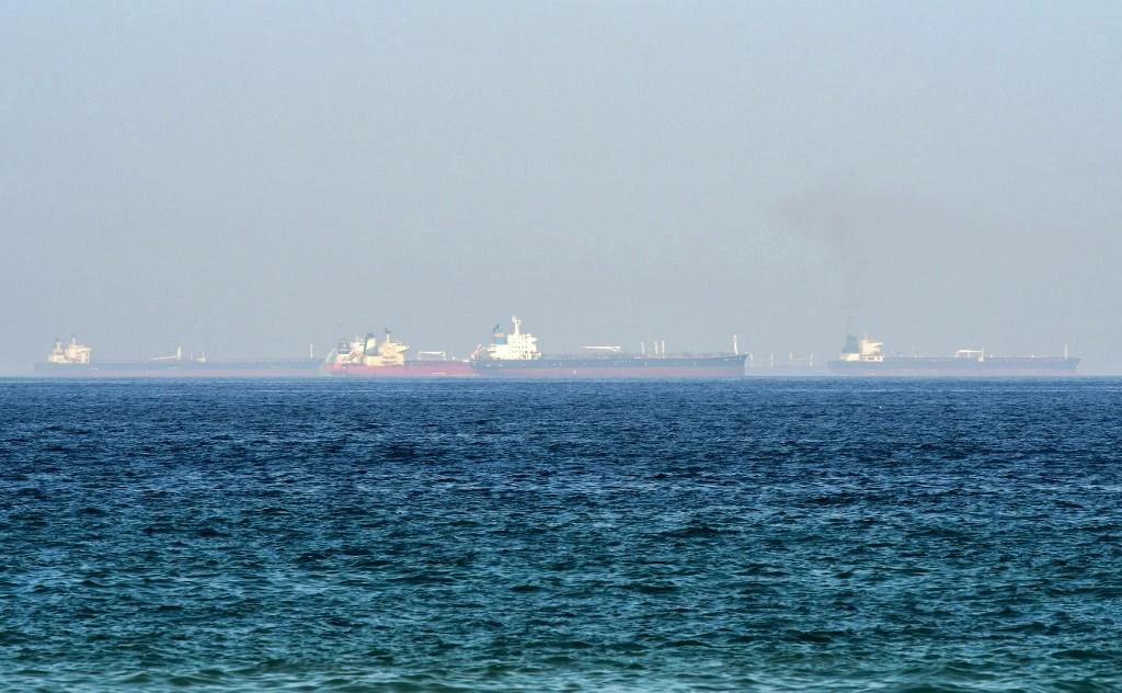 Above, tanker ships in the waters of the Gulf of Oman off the coast of Fujairah. (AFP file photo)
