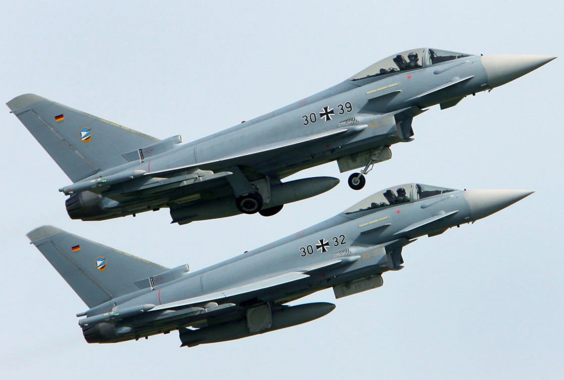 One pilot killed after two Eurofighters crash over eastern Germany