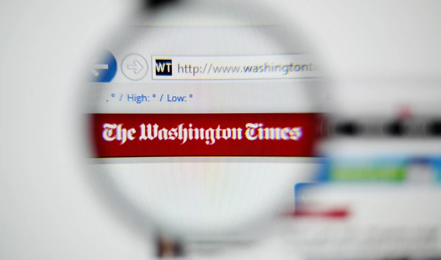 Washington Times had neglected to report who had sponsored the content, according to the Examiner. (Shutterstock)