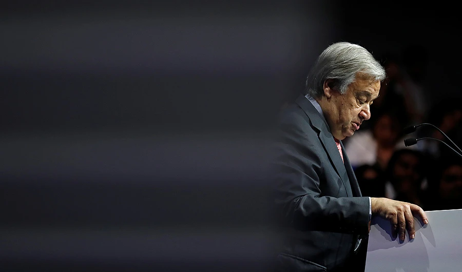 UN chief says important Mideast peace efforts realize two-state vision