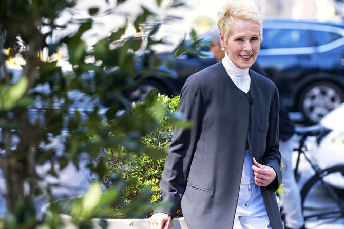 E. Jean Carroll is photographed on June 23, 2019, in New York. Carroll, a New York-based advice columnist, claims Donald Trump sexually assaulted her in a dressing room at a Manhattan department store in the mid-1990s. Trump denies knowing Carroll. (AP Photo/Craig Ruttle)