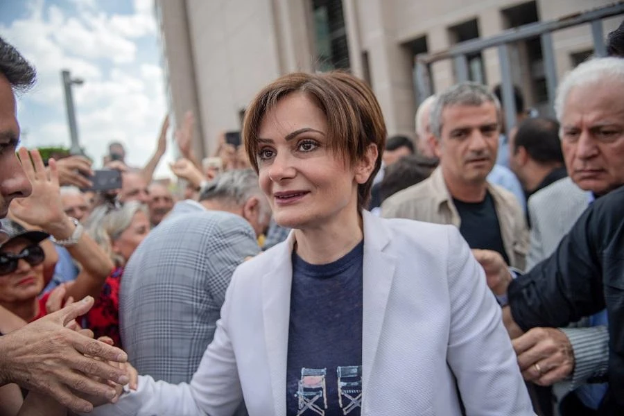 Canan Kaftancioglu was a key figure in the campaign to elect Ekrem Imamoglu, the new CHP mayor of Istanbul. (File/AFP)