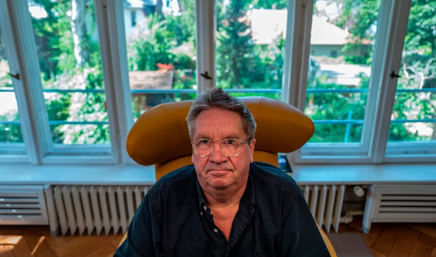 German property developer Arne Piepgras poses in his office in Berlin. (AFP)