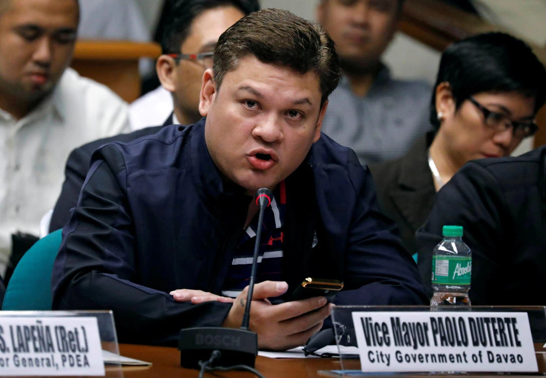 Paolo Duterte won a seat in May’s midterm election. (File/AFP)