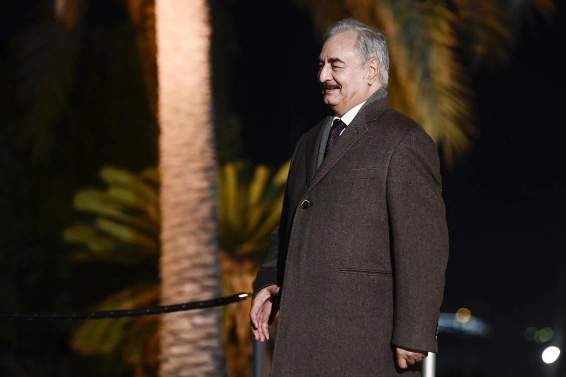 Self-proclaimed Libyan National Army (LNA) Chief of Staff, Khalifa Haftar. (Filippo Monteforte / AFP)