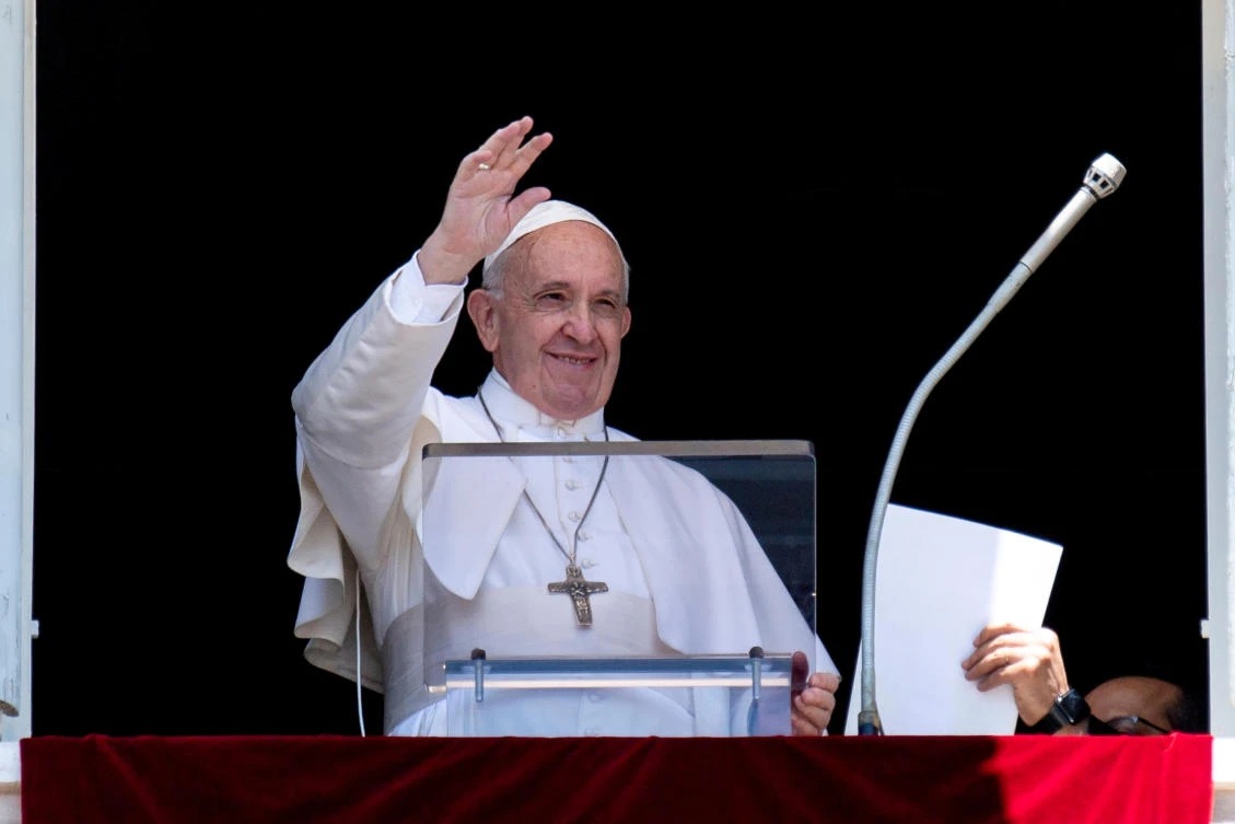 Russian President Vladimir Putin is meeting with Pope Francis during a one-day visit to Rome. (Vatican Media via Reuters)