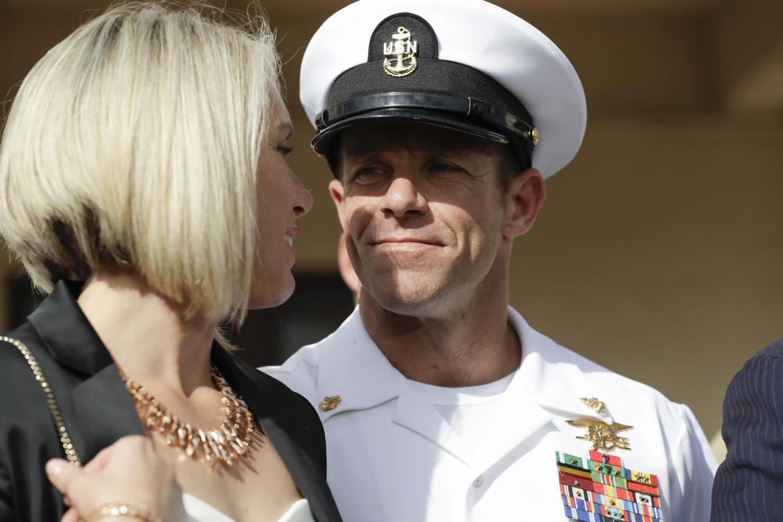 Special Operations Chief Edward Gallagher will spend no time in jail for the only charge he was convicted of — posing with a human casualty. (AP)