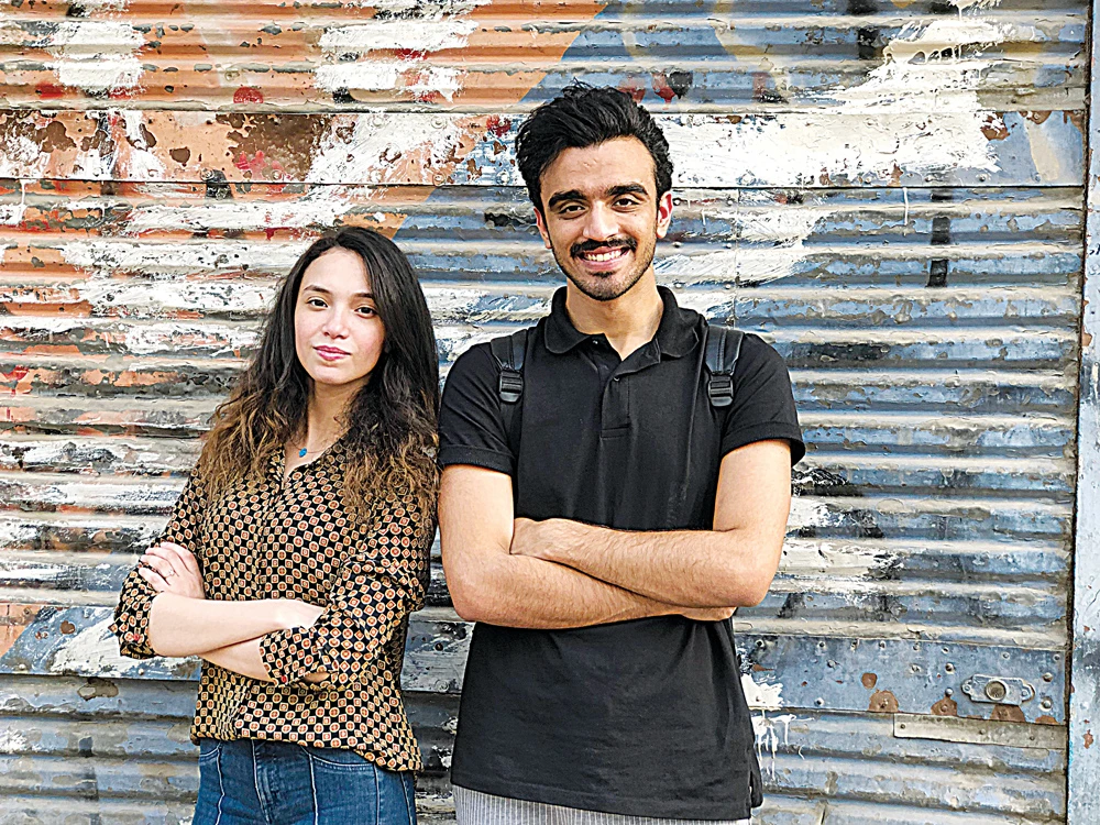Ahmed Shehata, right, and co-host Sabreen Hassan experimented with different formats before finally settling on podcast. (Supplied)