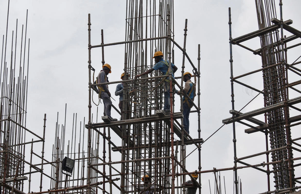 Indian finance minister Nirmala Sitharaman said the country ‘needs to invest heavily in infrastructure’ after she presented the annual budget statement to parliament. (Reuters)
