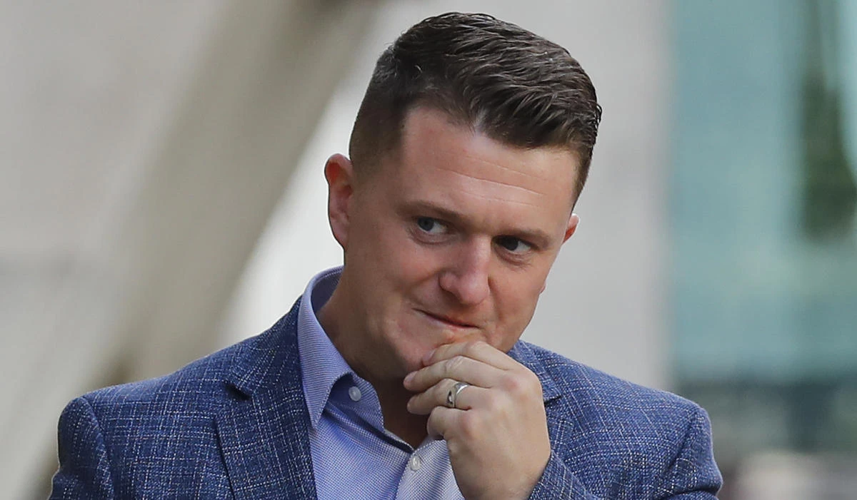 Founder and former leader of the anti-Islam English Defence League (EDL), Stephen Yaxley-Lennon, AKA Tommy Robinson, arrives at the Old Bailey, London's Central Criminal Court, on July 5, 2019. (AFP)