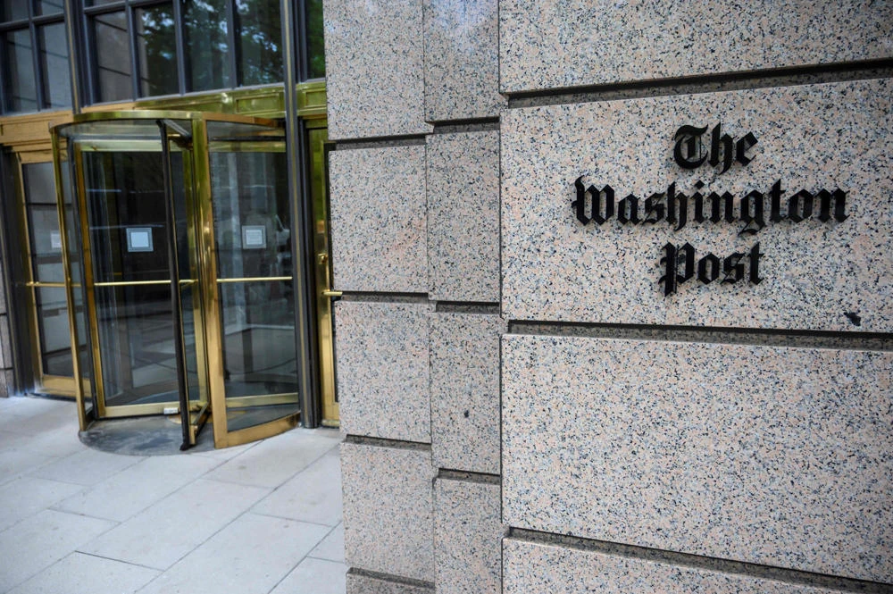In this file photo taken on May 16, 2019 the building of the Washington Post newspaper headquarters is seen in Washington, DC. The struggling US media industry is facing its worst year for job layoffs in a decade as news organizations continue to cut staff and close shop, according to a new survey. (AFP / Eric Baradat)