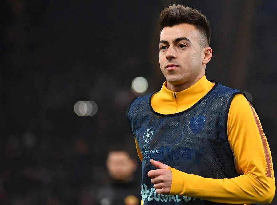AS Roma Italian forward Stephan El Shaarawy warms up prior to the UEFA Champions League round of 16, first leg football match AS Roma vs FC Porto on February 12, 2019 at the Olympic stadium in Rome. (File/AFP/Andreas Solaro)