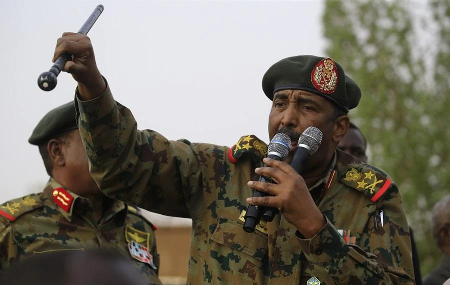 Gen. Abdel-Fattah Burhan said the army could withdraw from governing the country after the end of the first 21 months. (File/AFP)
