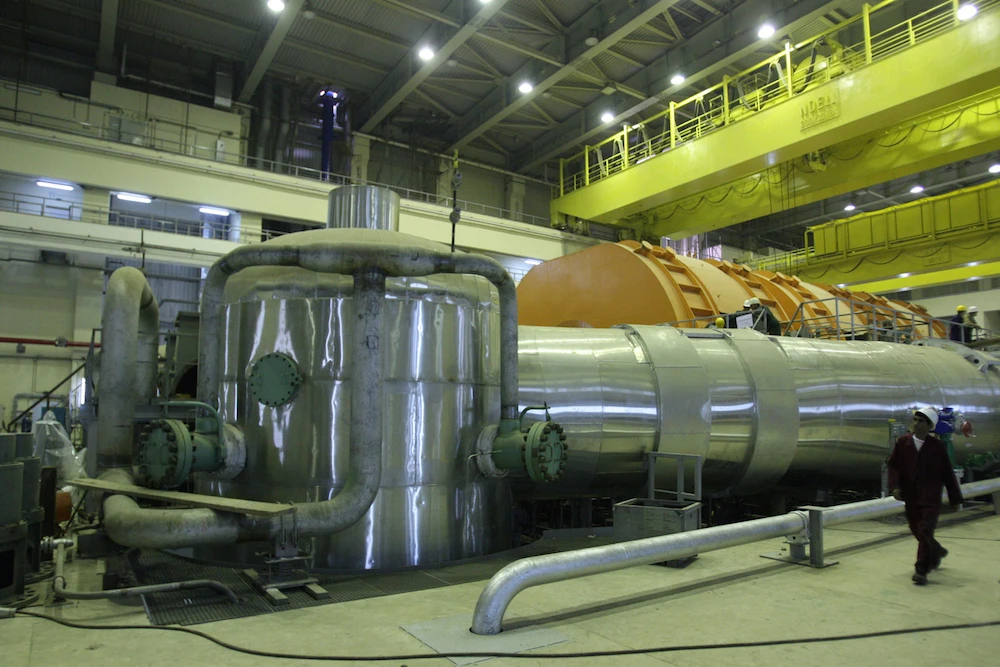 The inside of reactor at the Russian-built Bushehr nuclear power plant in southern Iran. (AFP/File photo)