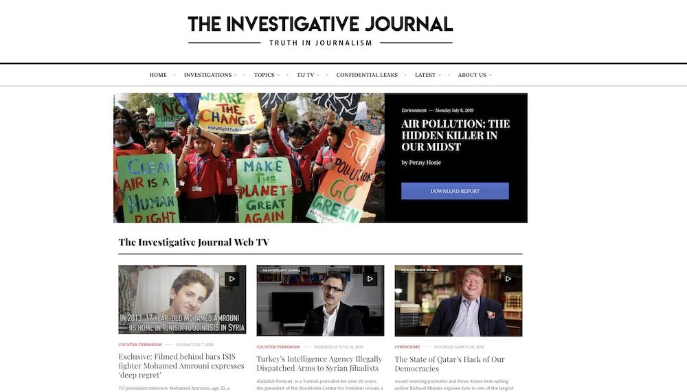 Spearheaded by journalist Mohamed Fahmy and broadcaster Yousri Ishaq, The Investigative Journal (TIJ) aims to promote objective reporting through reports and video content with contributions from journalists across the world. (Screenshot/TIJ)