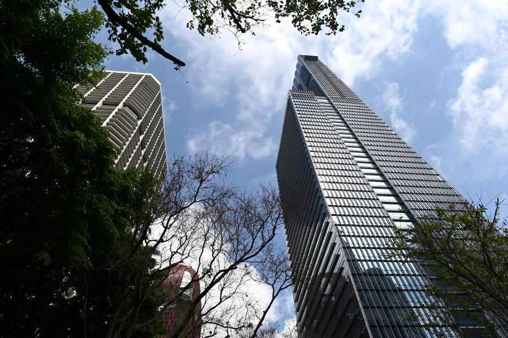 The penthouse is on the top three floors of Wallich Residence in Singapore’s business district. (File/AFP)