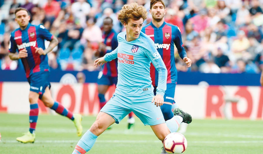 Antoine Griezmann scored 94 in 180 league games for Atletico after joining from Real Sociedad in 2014. He expects his numbers to soar in the coming days. (AFP)