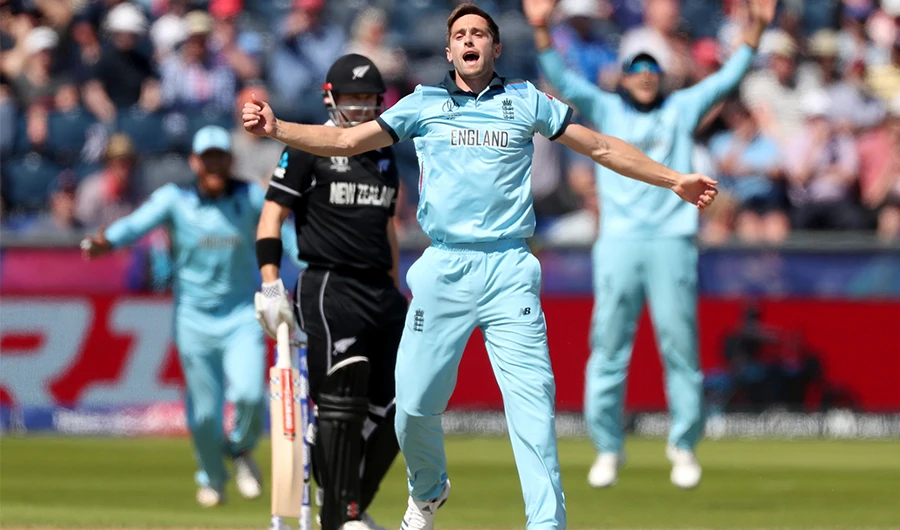 FILE PHOTO: England's Chris Woakes celebrates the dismissal of New Zealand's Henry Nicholls by LBW at ICC Cricket World Cup - England v New Zealand in Emirates Riverside, Chester-Le-Street, Britain on July 3, 2019 (Reuters)