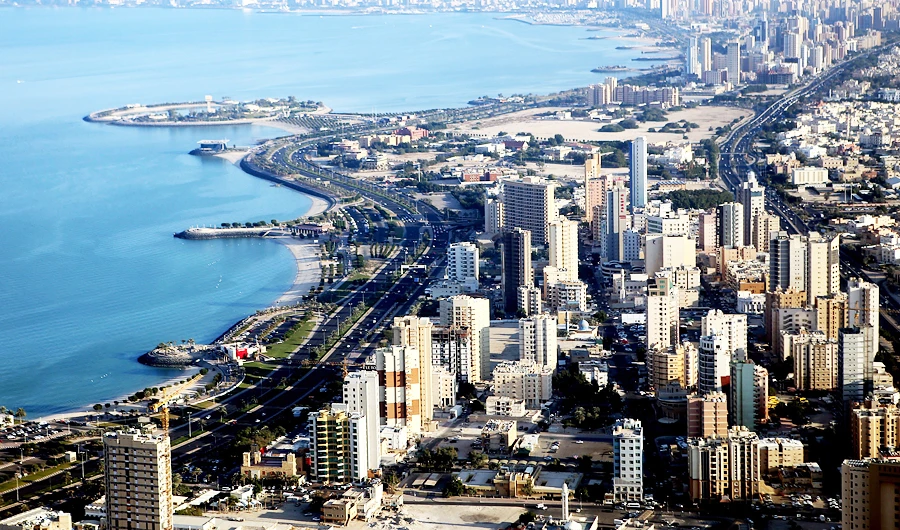 A photo taken on December 19, 2014 from the top of al-Hamra Tower shows a view of Kuwait City. (AFP)