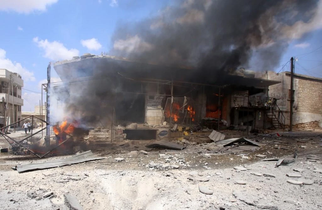 Maarat Al-Numan is located in the southern strip of Idlib. (AFP)