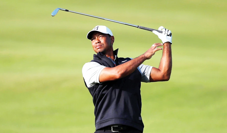 Tiger Woods of US the during practice on Tuesday. (Reuters)