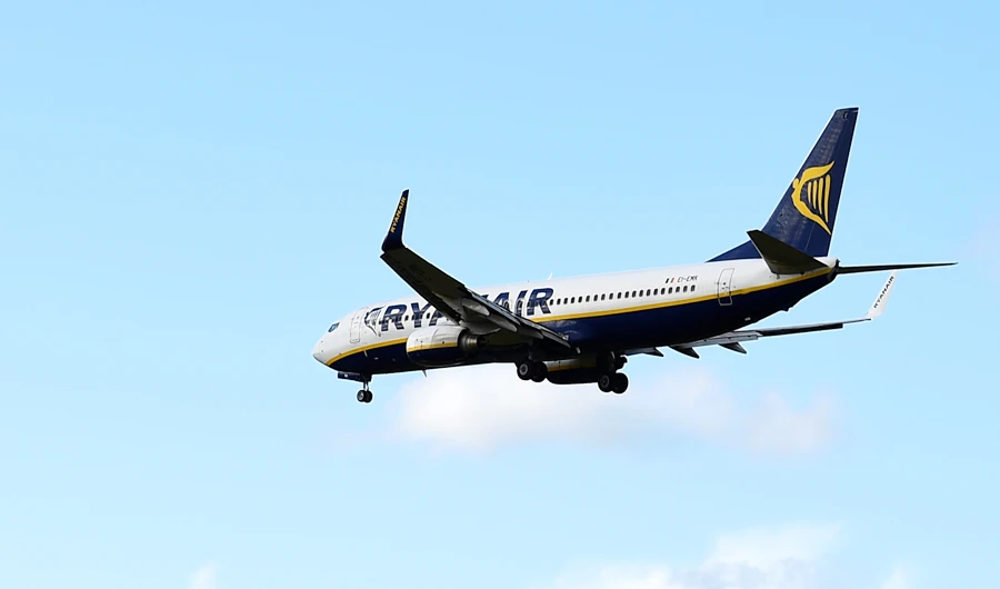A Ryanair aeroplane prepares to land at Dublin airport in Dublin, Ireland. (REUTERS)