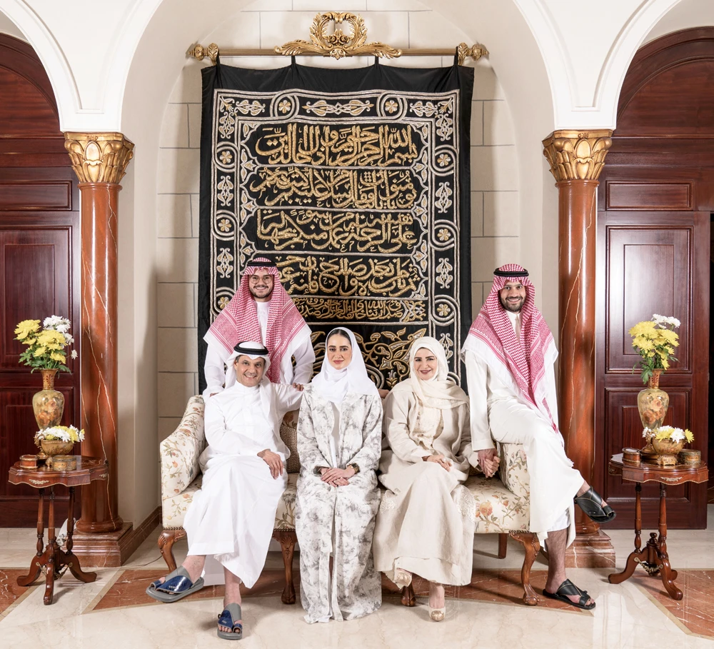 Miss Aghareed Abduljawad with her two brothers and parents. (AN photo by Ziyad Alarfaj)