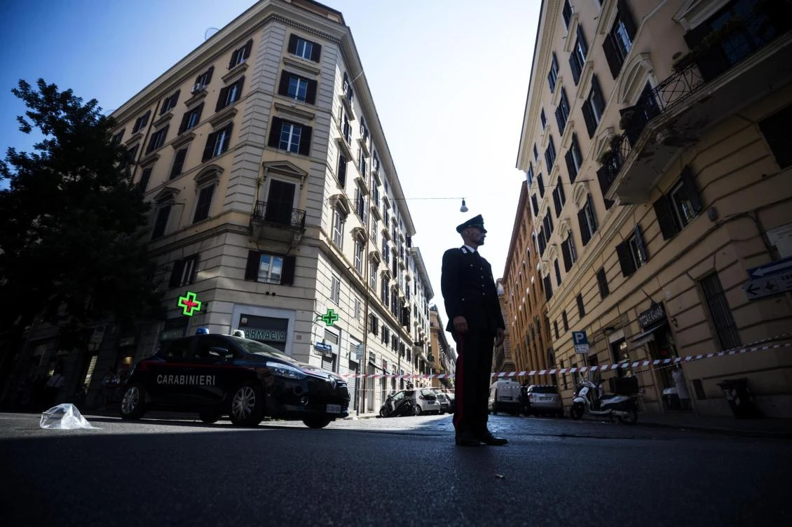 The murder happened in a central neighborhood, a few meters away from a police station and in front of the Italian Court of Cassation. (AP)