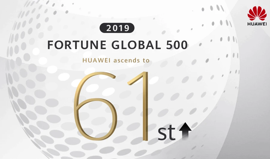 Huawei leaps 11 spots on 2019 Fortune 500 list
