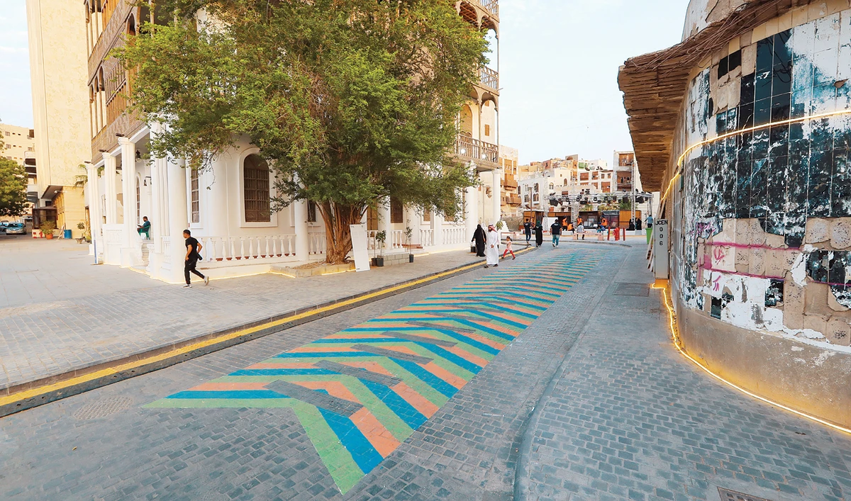 Jeddah's historical district of Balad hosted the last artwork of Carlos Cruz-Diez before the death of the Venezuelan artist. (Photo/Supplied)