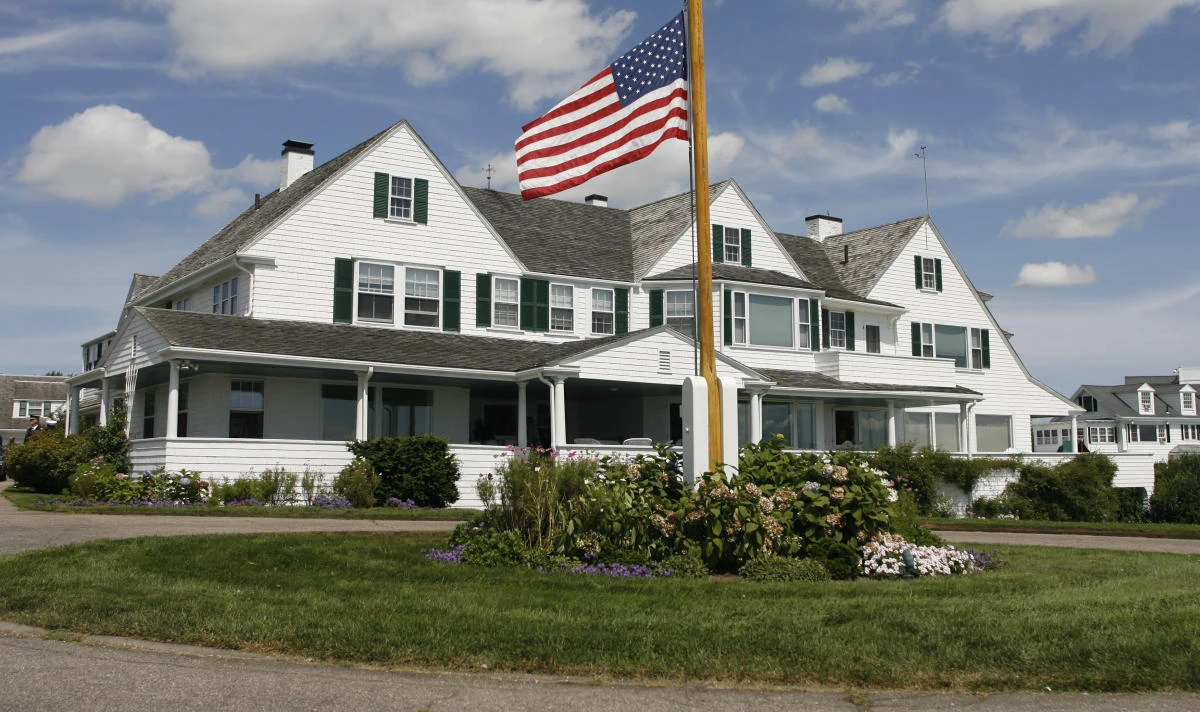 Saoirse Kennedy Hill died, aged 22, at the Kennedy family compound, above, in Hyannis Port. (AP Photo)